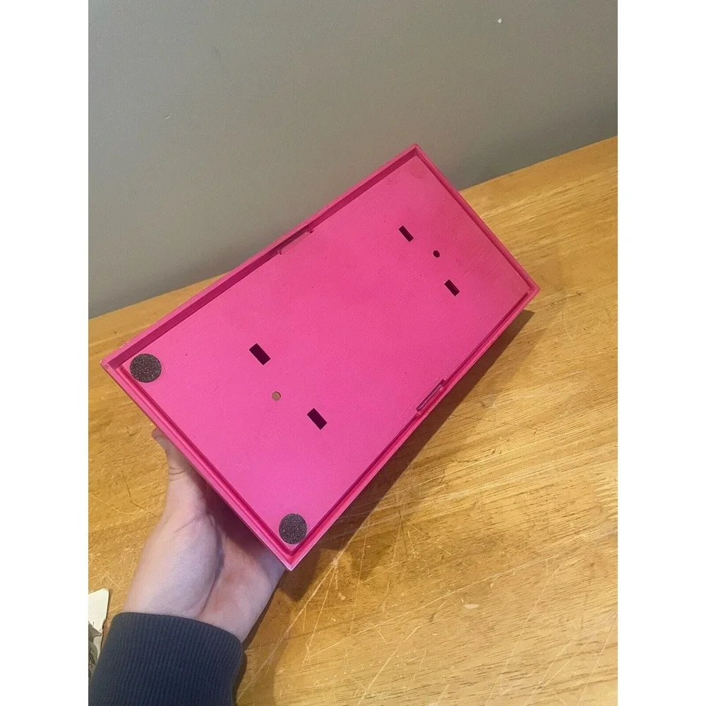 Vintage Syroco Plastic Pink‎ Facial Tissue Box Holder Vanity Scroll Pattern